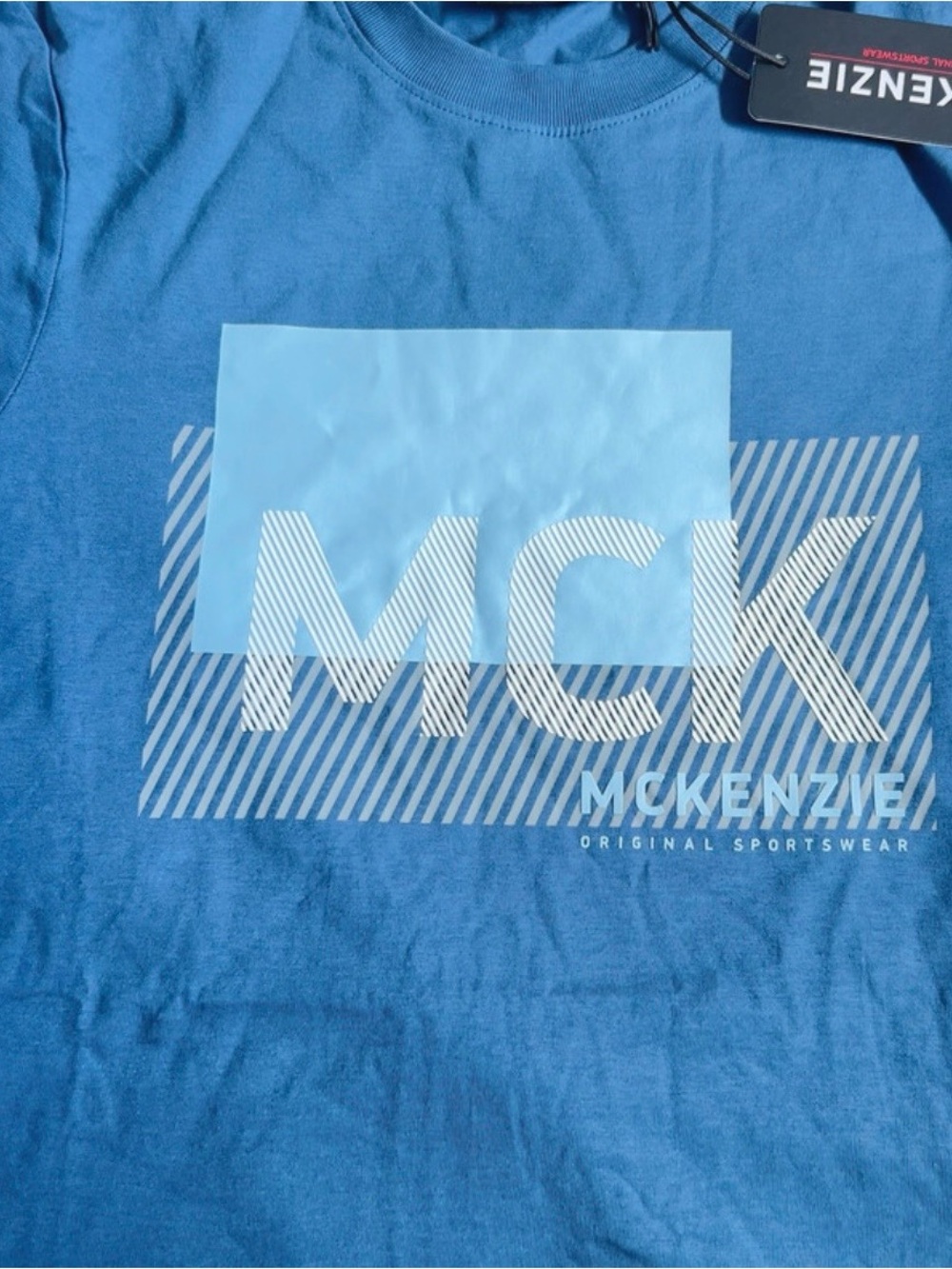 kenzie Blue Graphic MCK Men's Tee New with tags - Picture 3 of 4